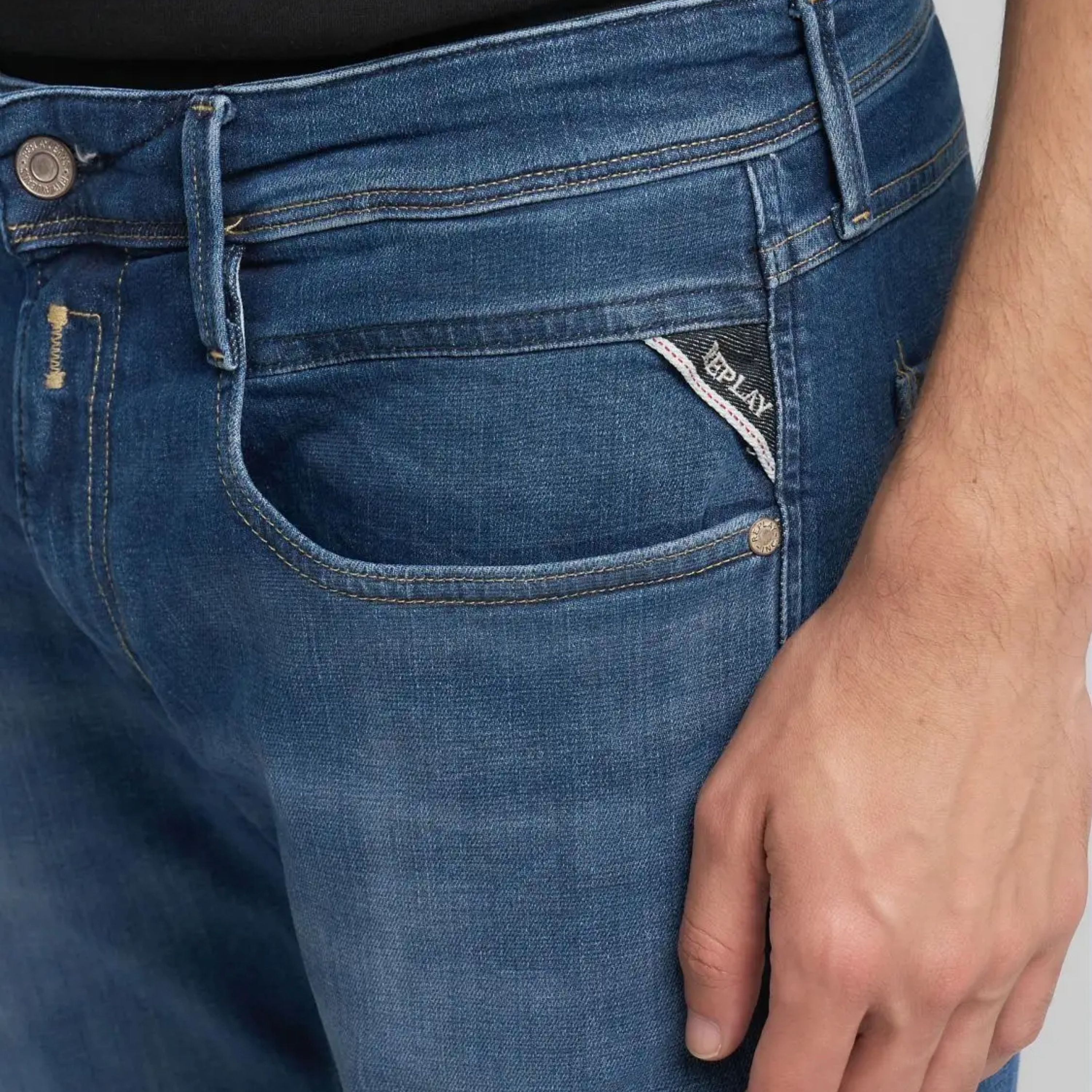 Replay Anbass Slim Fit Jeans - Denim Blue