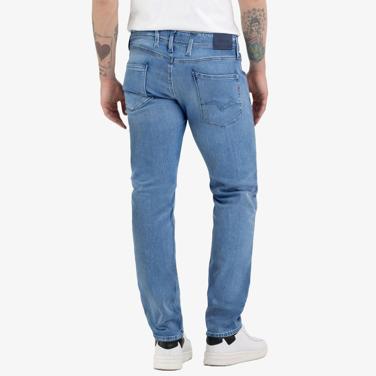 Replay Anbass Slim Fit Jeans - Medium Blue
