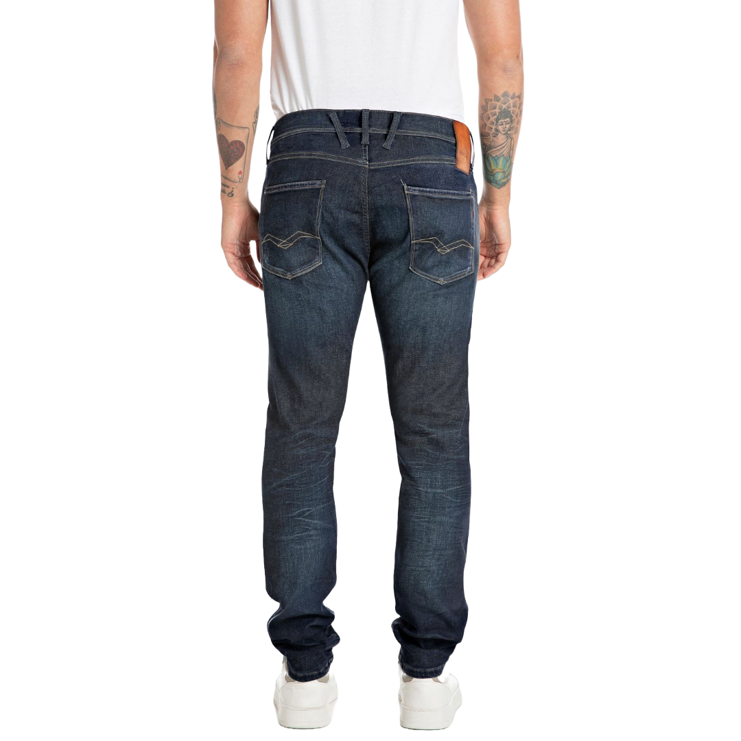 Replay Anbass Hyperflex Jeans - Dark Blue