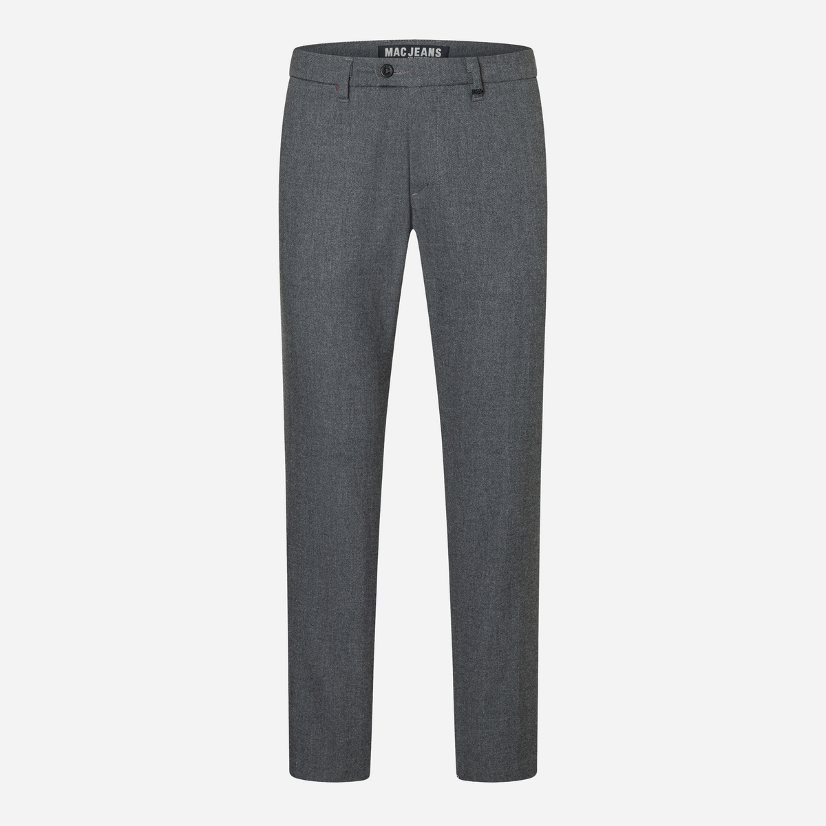 Mac Lennox Herringbone Chinos - Grey Stone