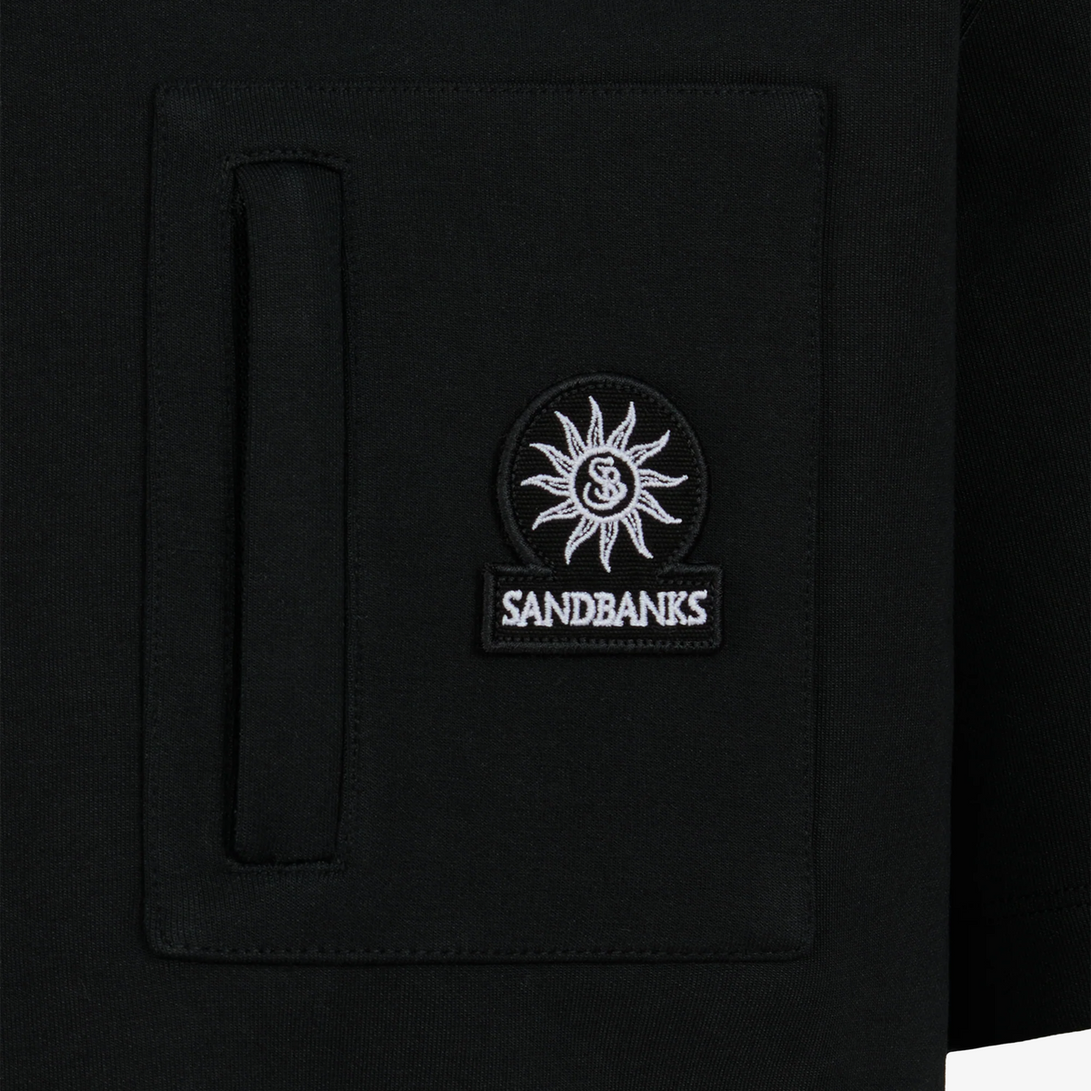 Sandbanks Zip Pocket Interlock T-Shirt - Black