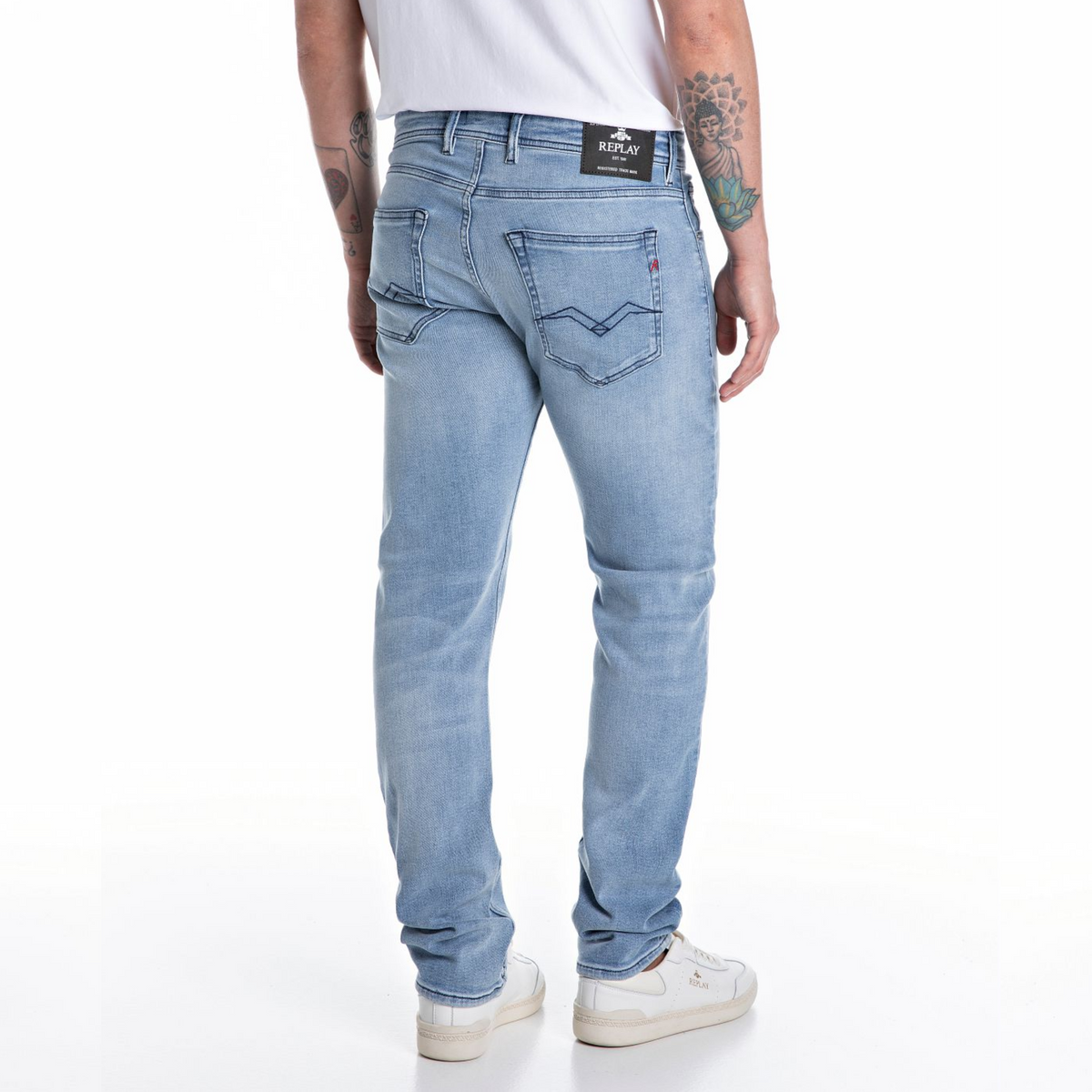 Replay Grover Straight Fit Jeans - Light Blue