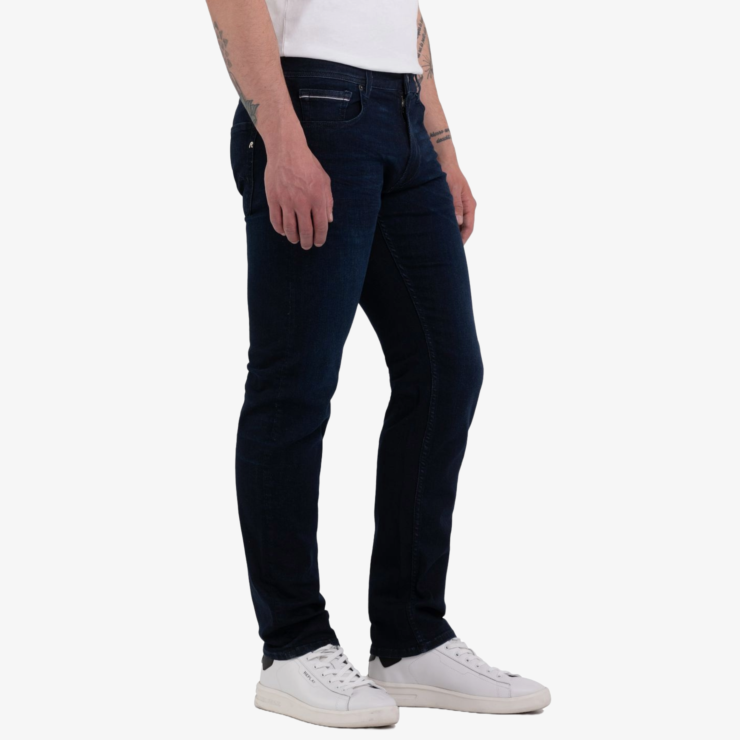 Replay Grover Straight Fit Jeans - Denim Blue