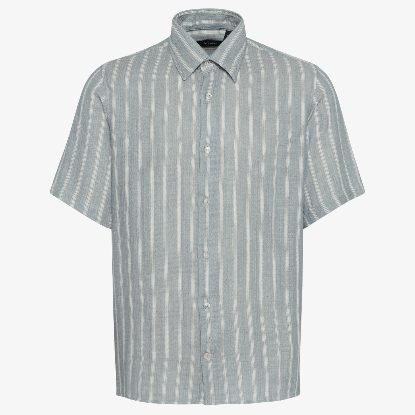 Matinique Maklampo Stripe Short Sleeve Shirt - Blue Fusion