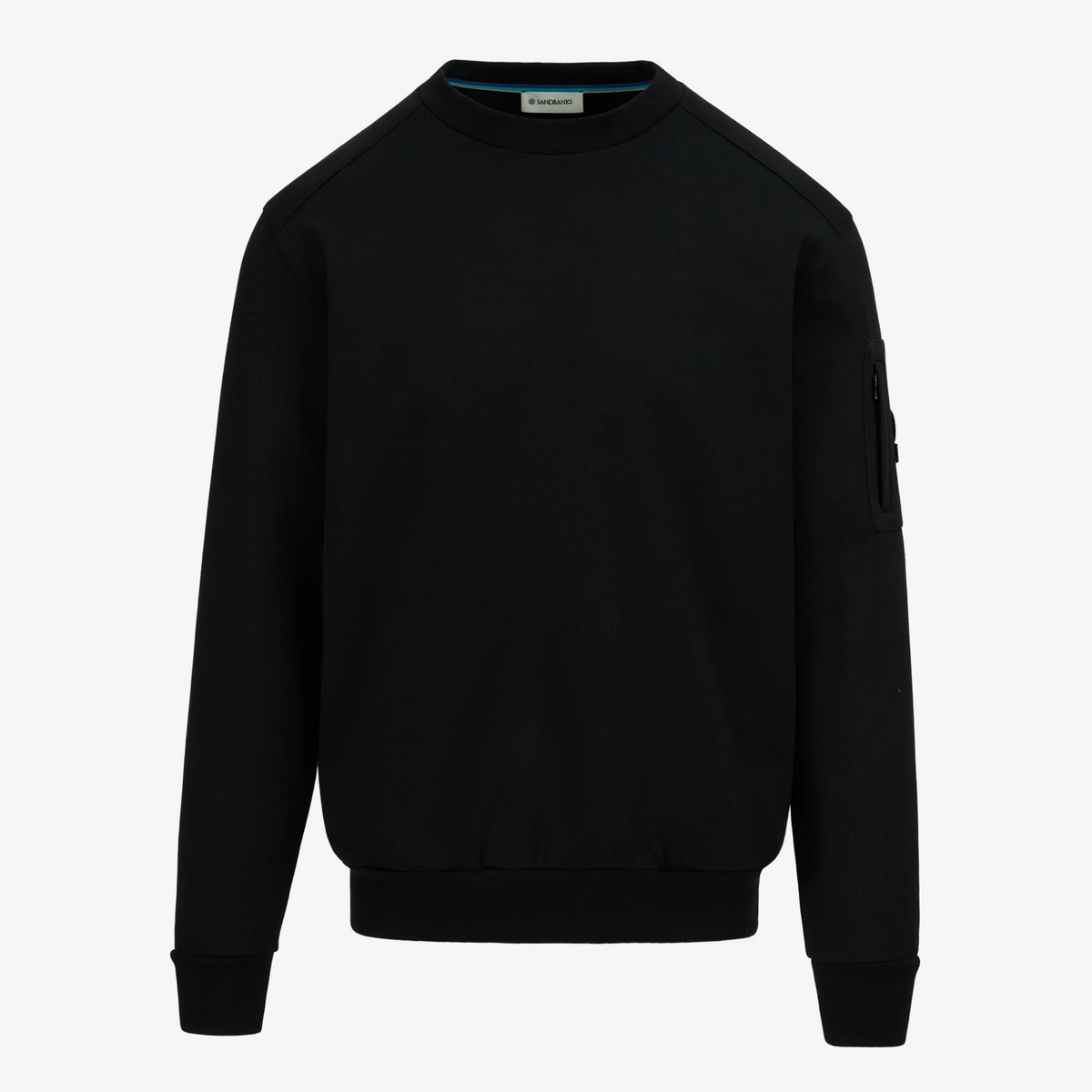 Sandbanks Zip Pocket Interlock Sweatshirt - Black