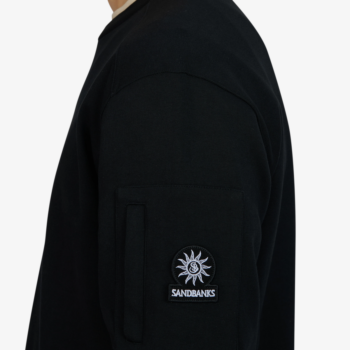 Sandbanks Zip Pocket Interlock Sweatshirt - Black