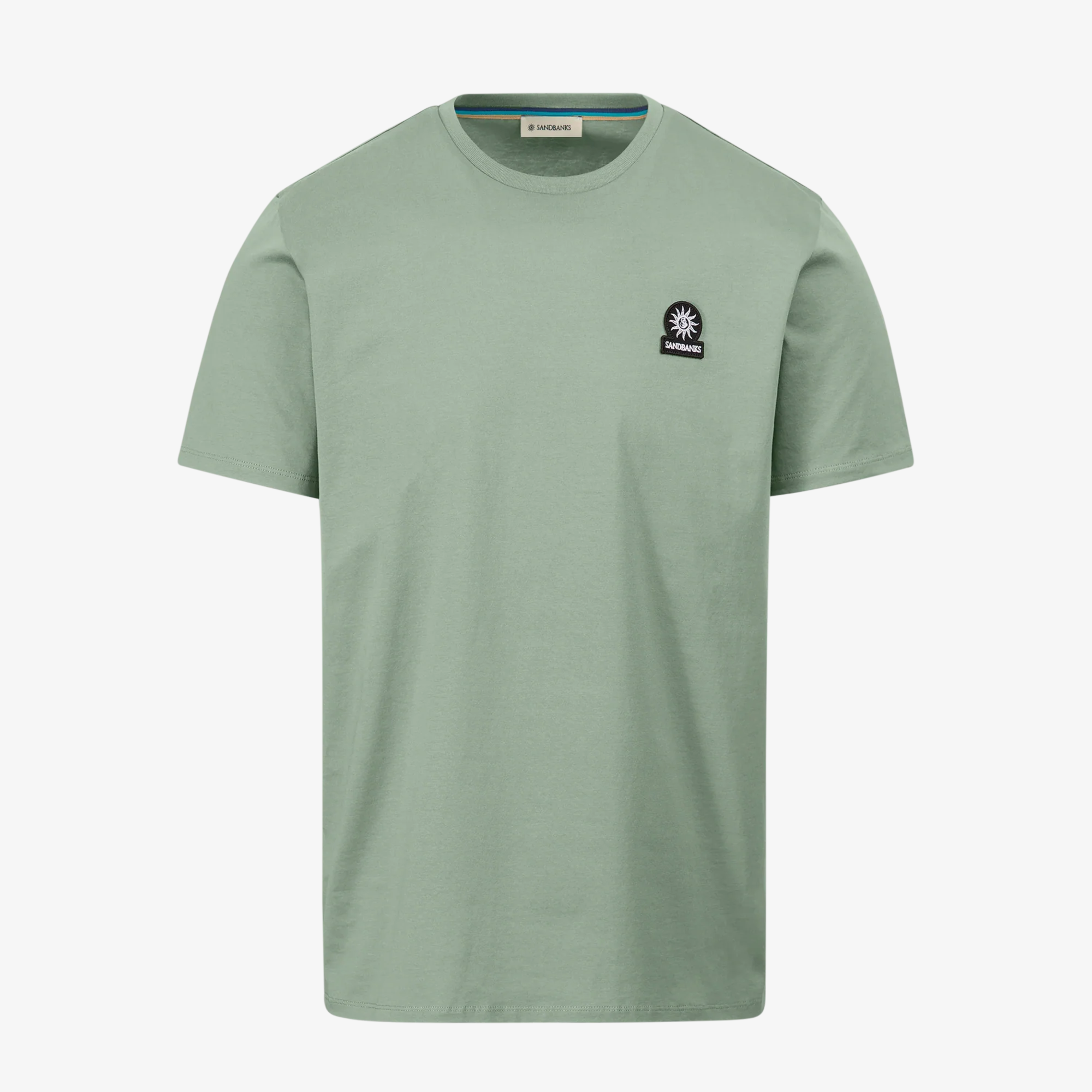 Sandbanks Badge Logo T Shirt - Sage