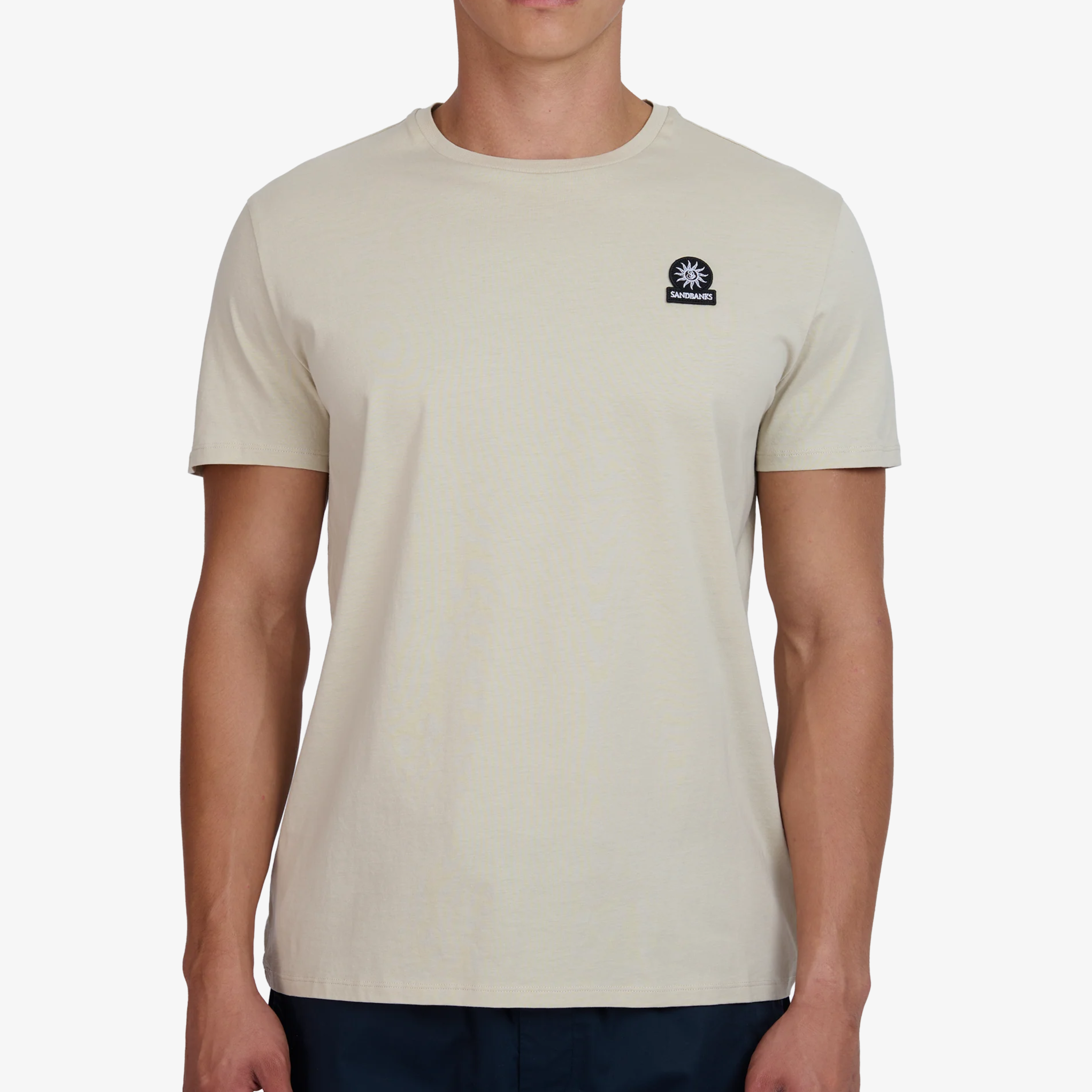 Sandbanks Badge Logo T Shirt - Stone