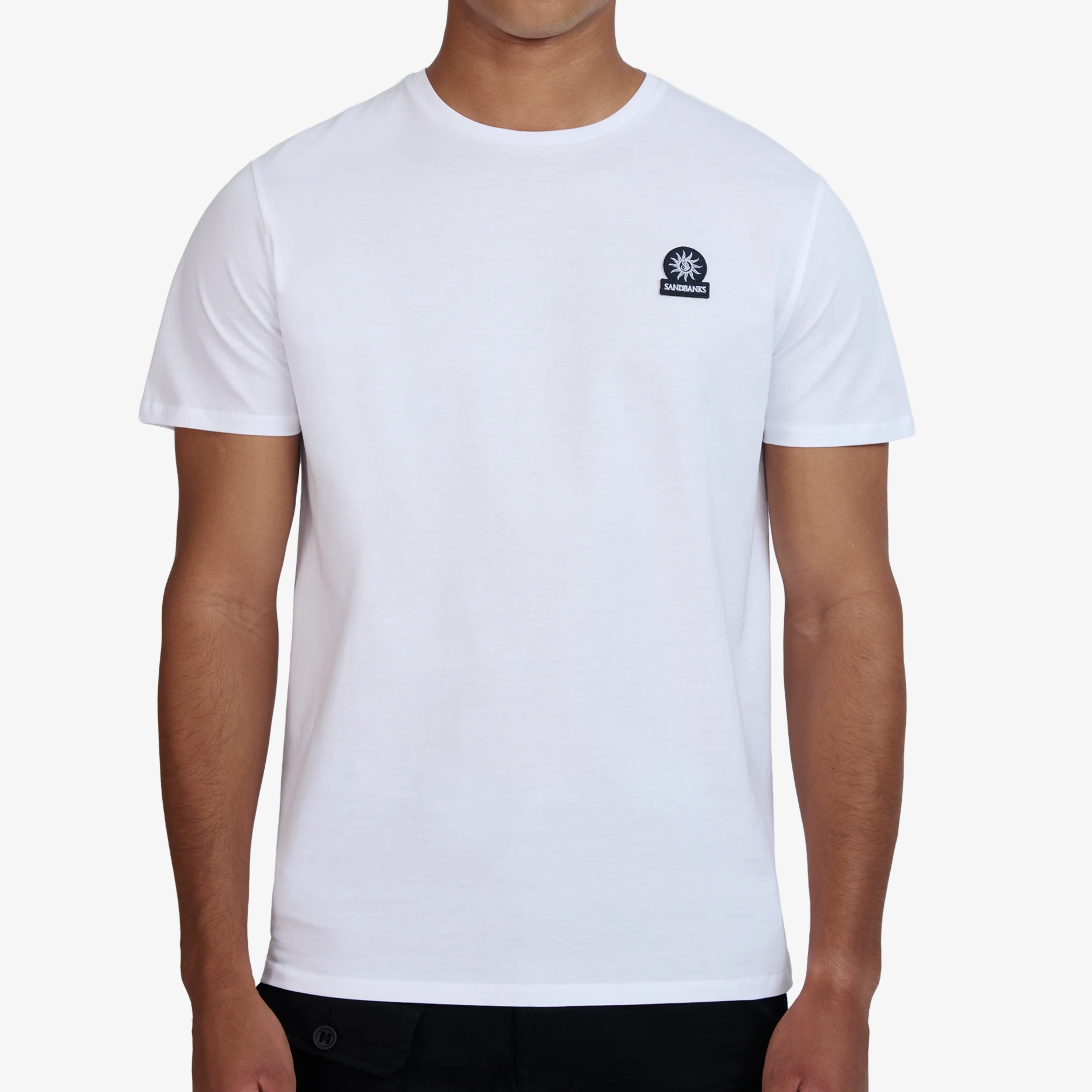 Sandbanks Badge Logo T Shirt - White