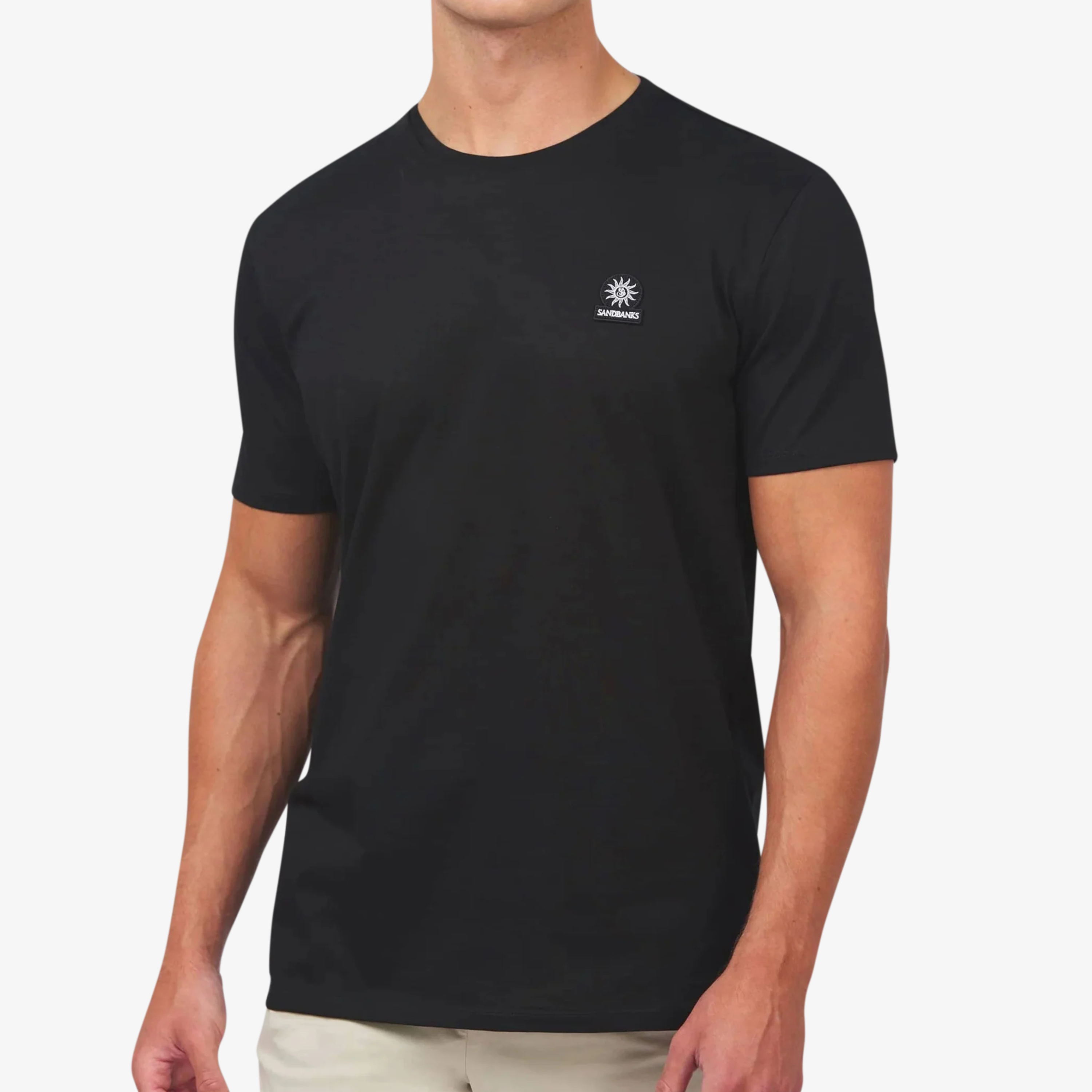 Sandbanks Badge Logo T Shirt - Black