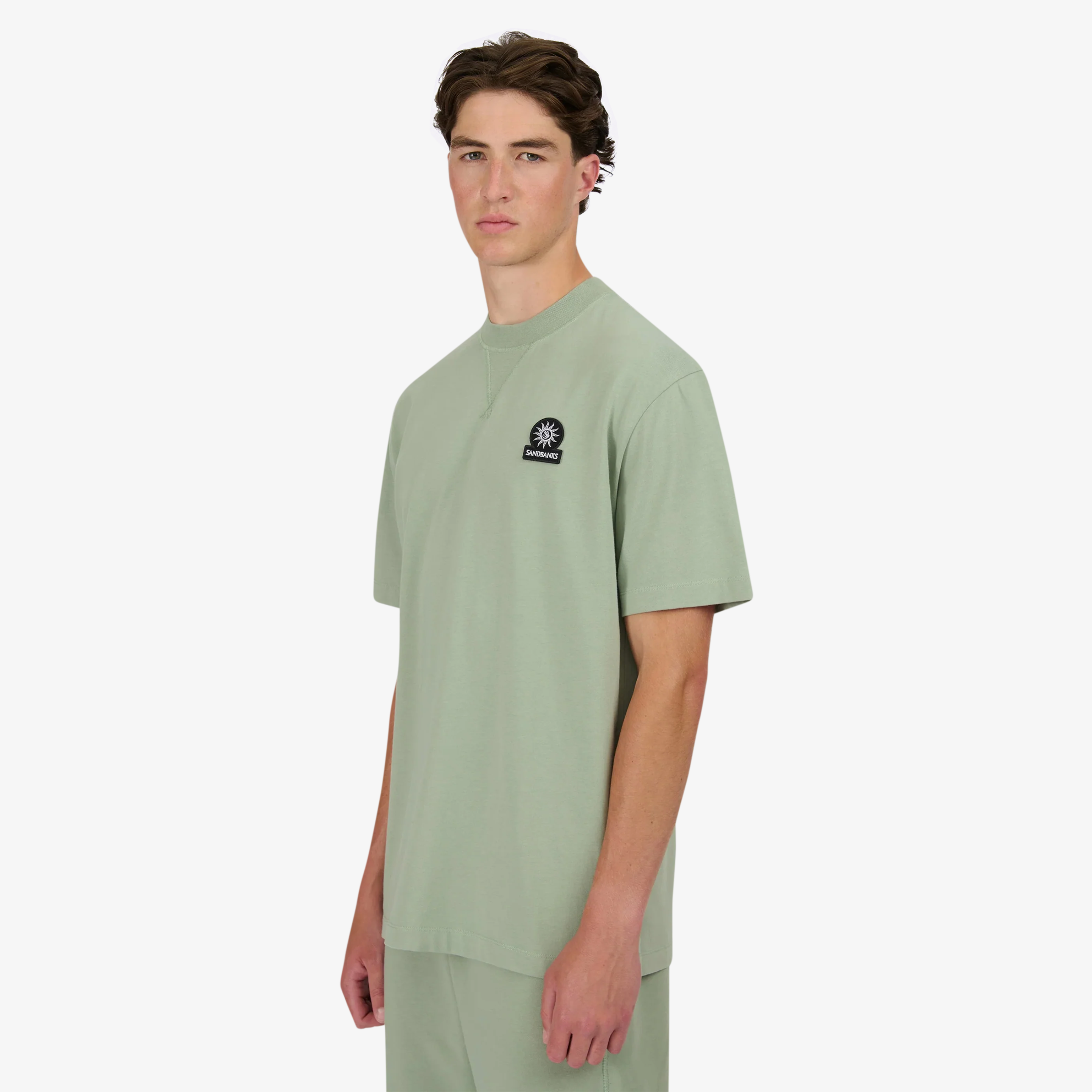 Sandbanks Double Jersey Collegiate T-Shirt - Sage