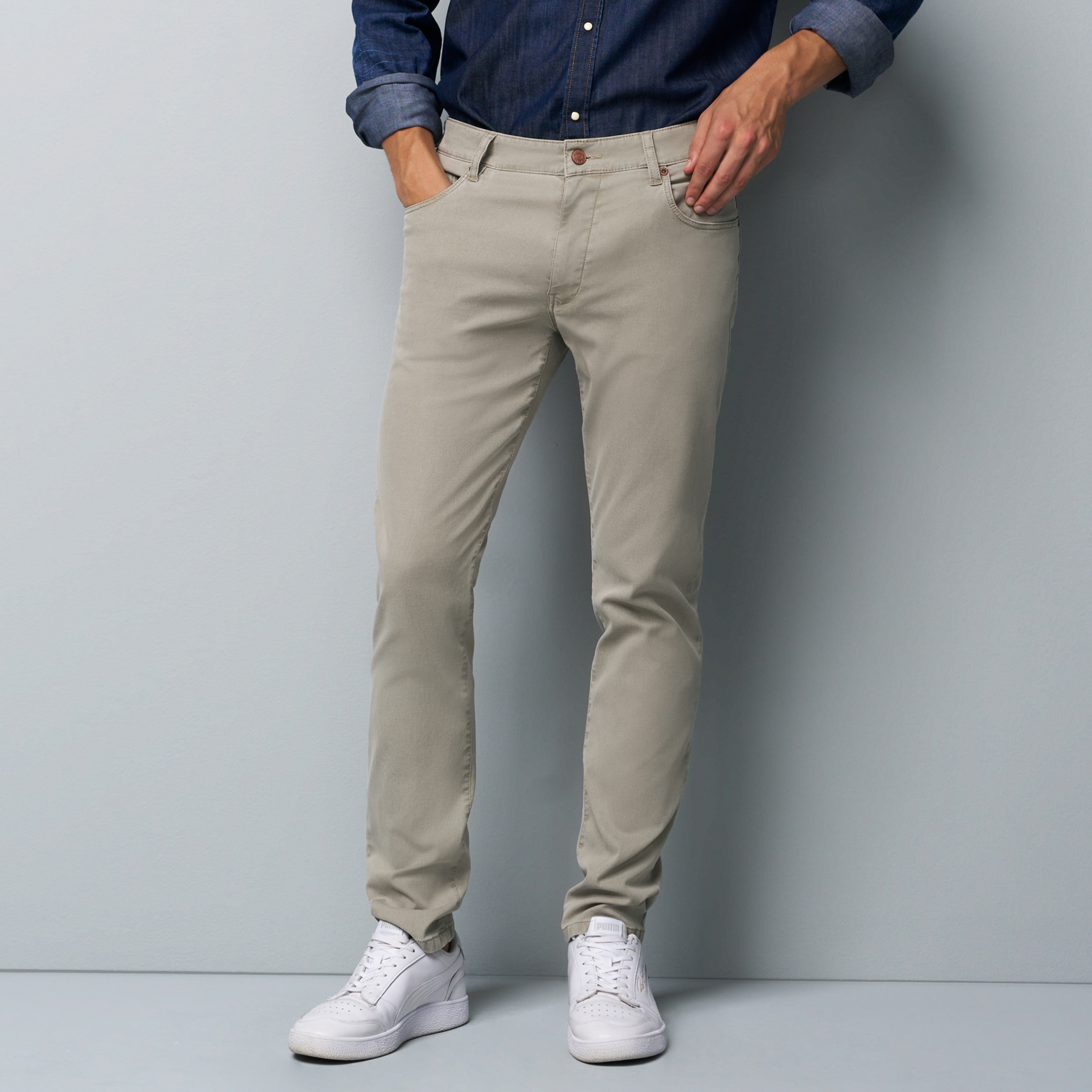 M5 High Performance Micro Structure 5 Pocket Trousers - Beige