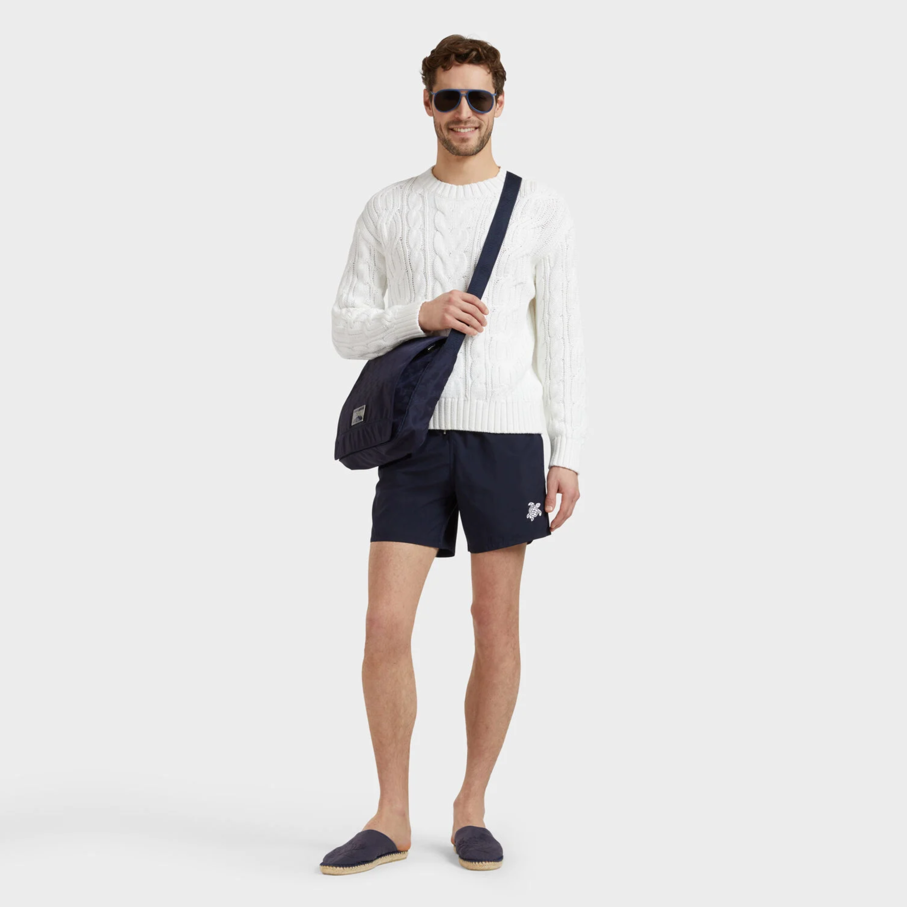Vilebrequin Bicolour Classic Swim Shorts - Navy