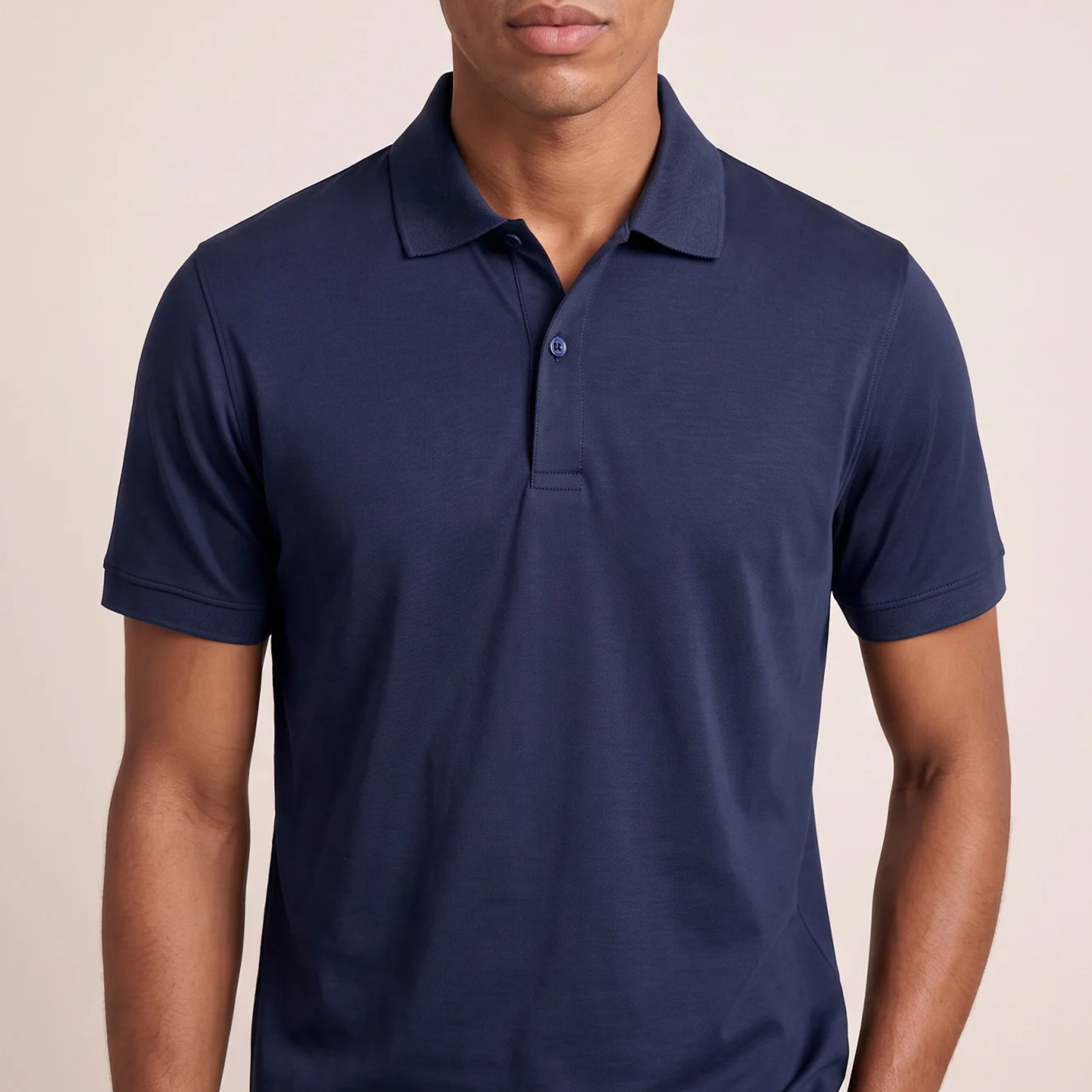 Thomas Maine Liquid Cotton Polo Shirt - Navy