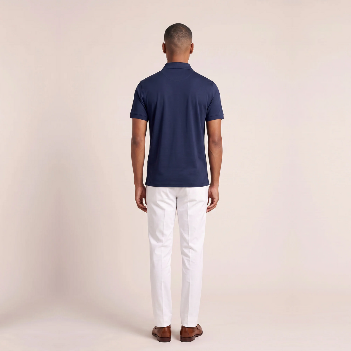 Thomas Maine Liquid Cotton Polo Shirt - Navy