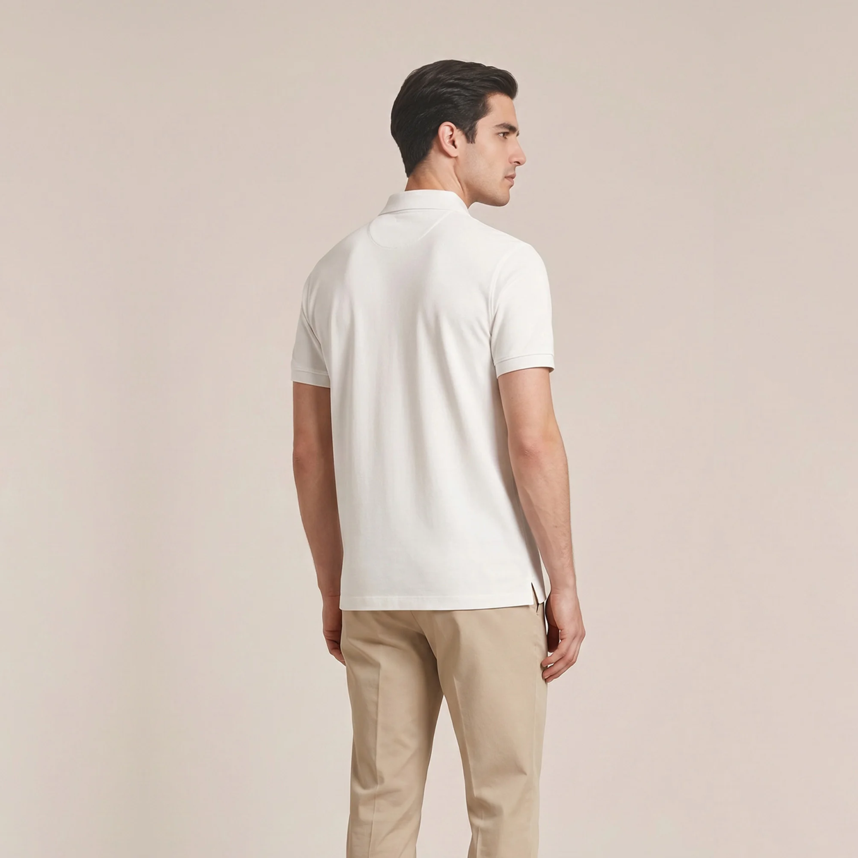 Thomas Maine Liquid Cotton Polo Shirt - White