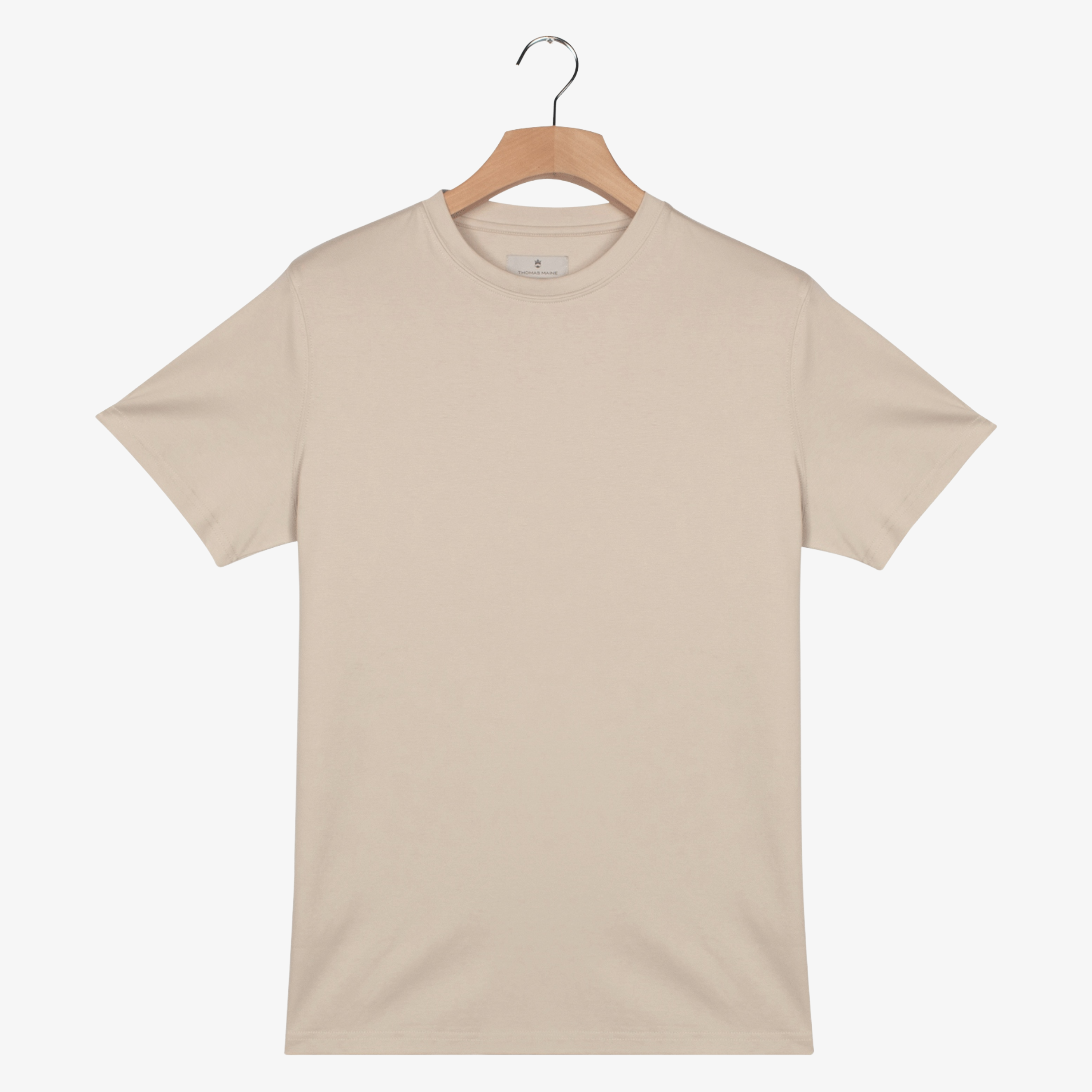 Thomas Maine Liquid Cotton T Shirt - Beige