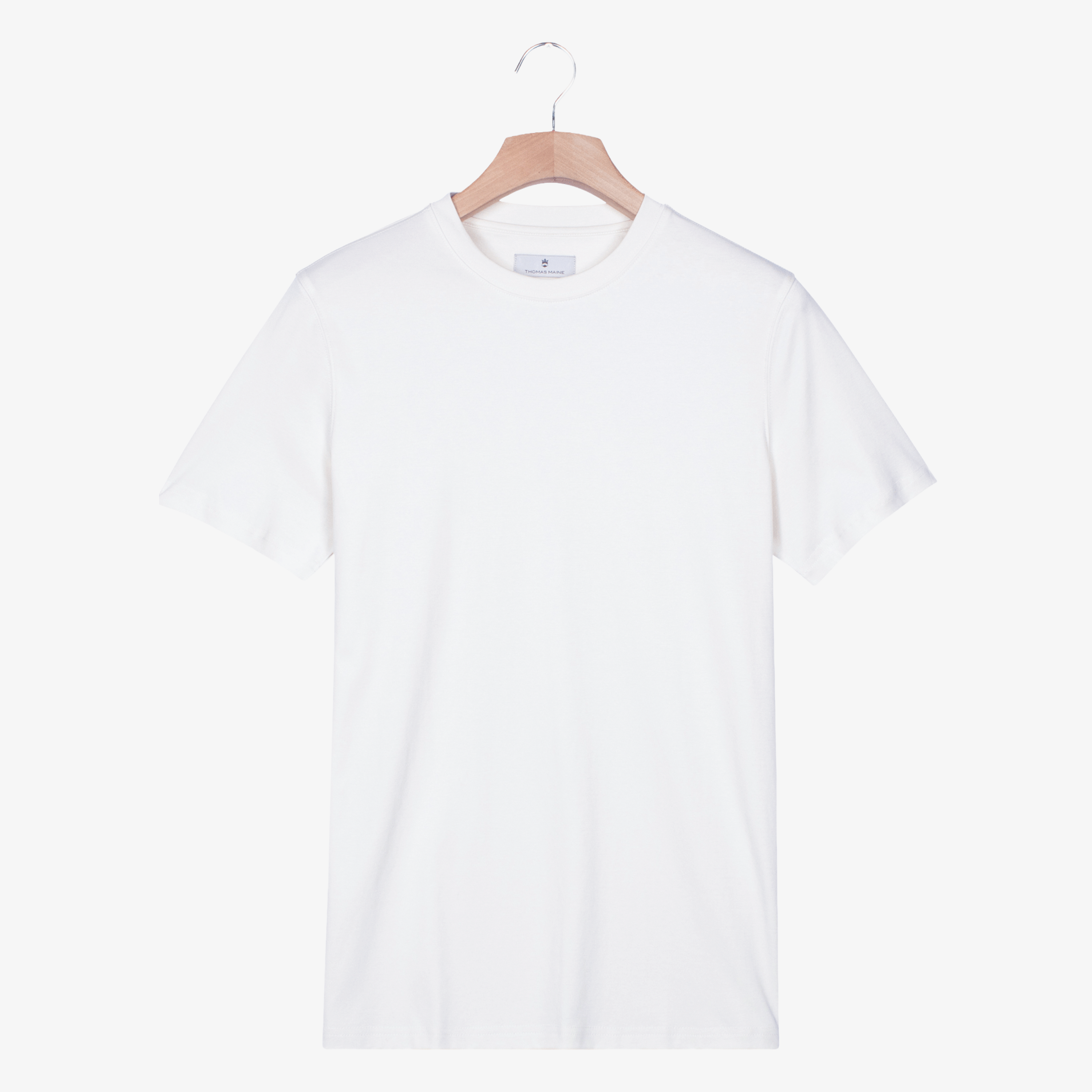 Thomas Maine Liquid Cotton T Shirt - White
