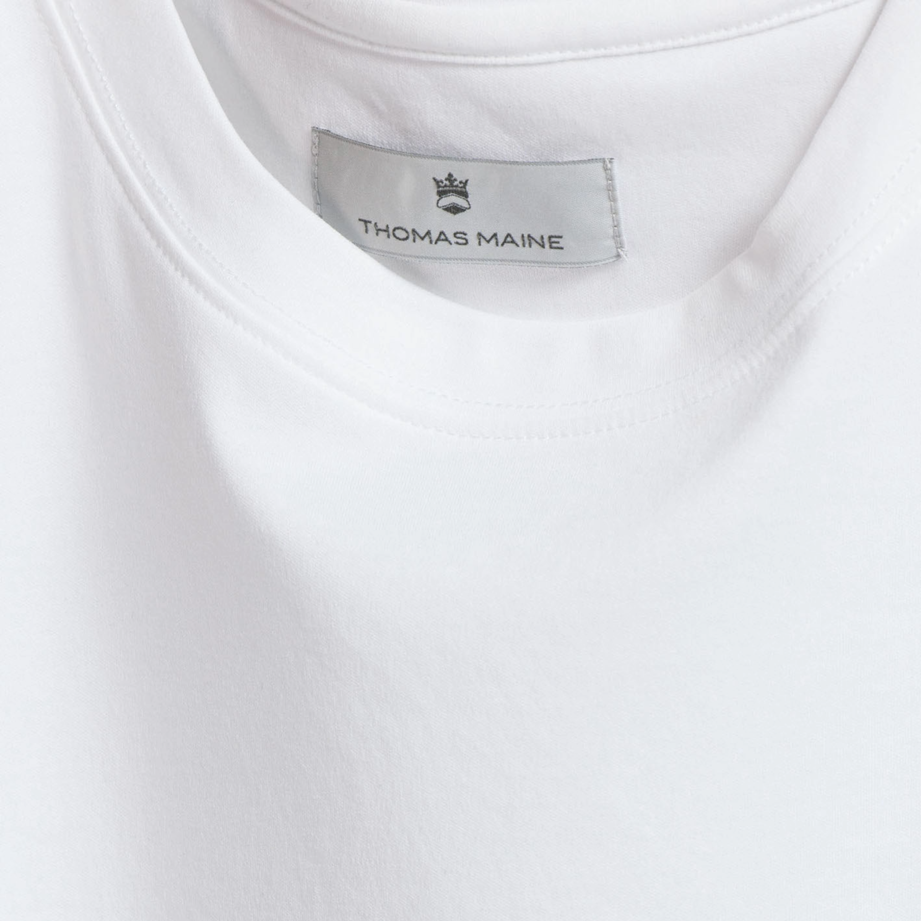 Thomas Maine Liquid Cotton T Shirt - White