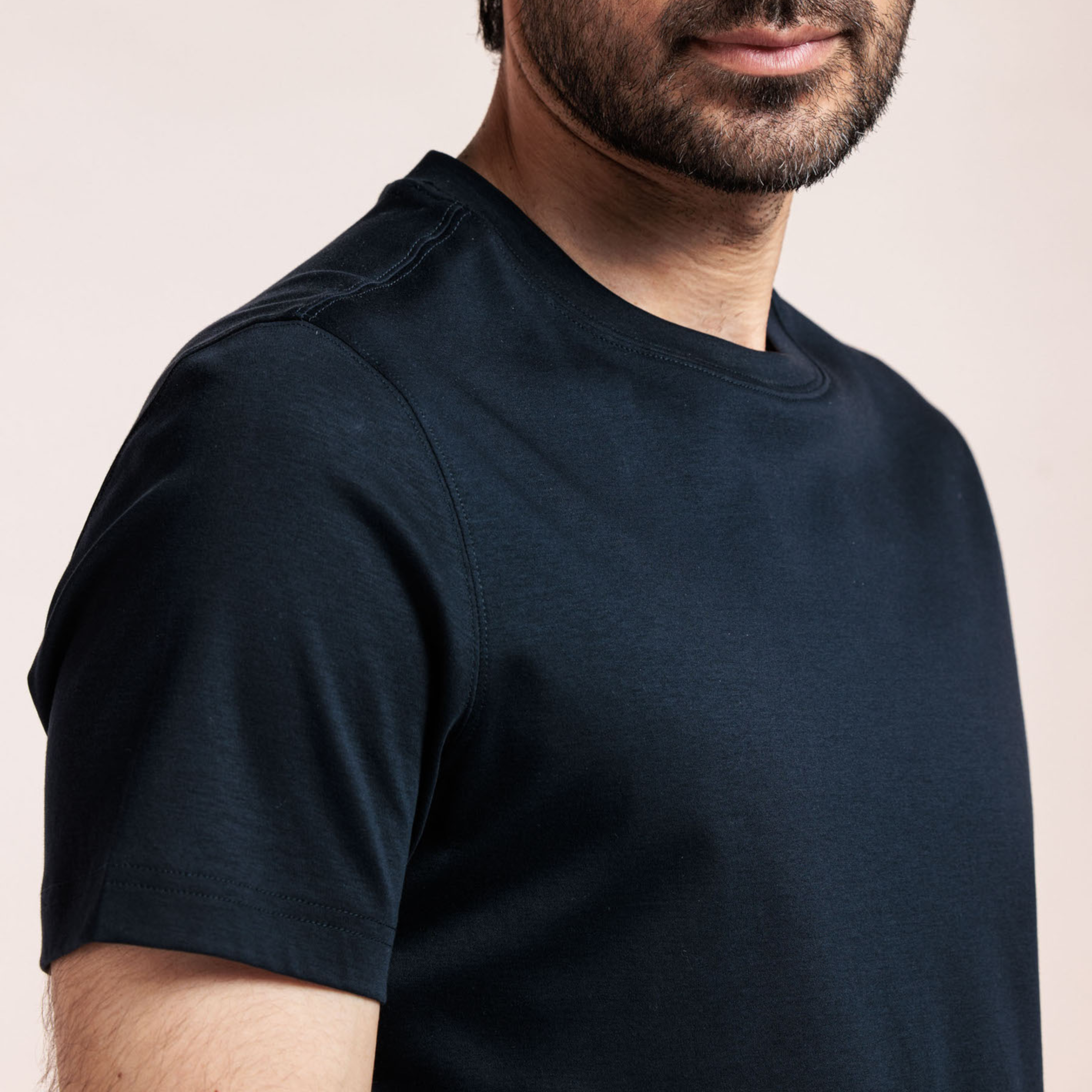 Thomas Maine Liquid Cotton T Shirt - Navy