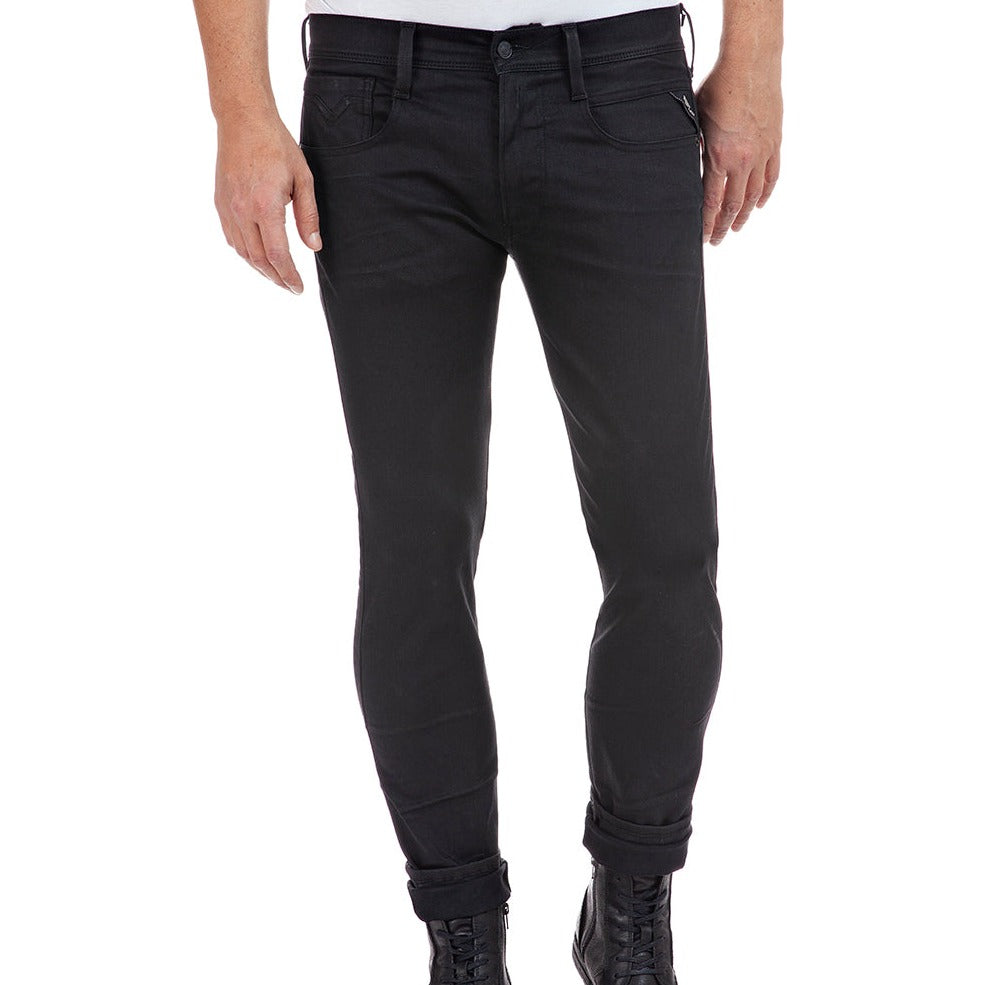 Replay Anbass Hyperflex Re-Used Slim Fit Jeans Black