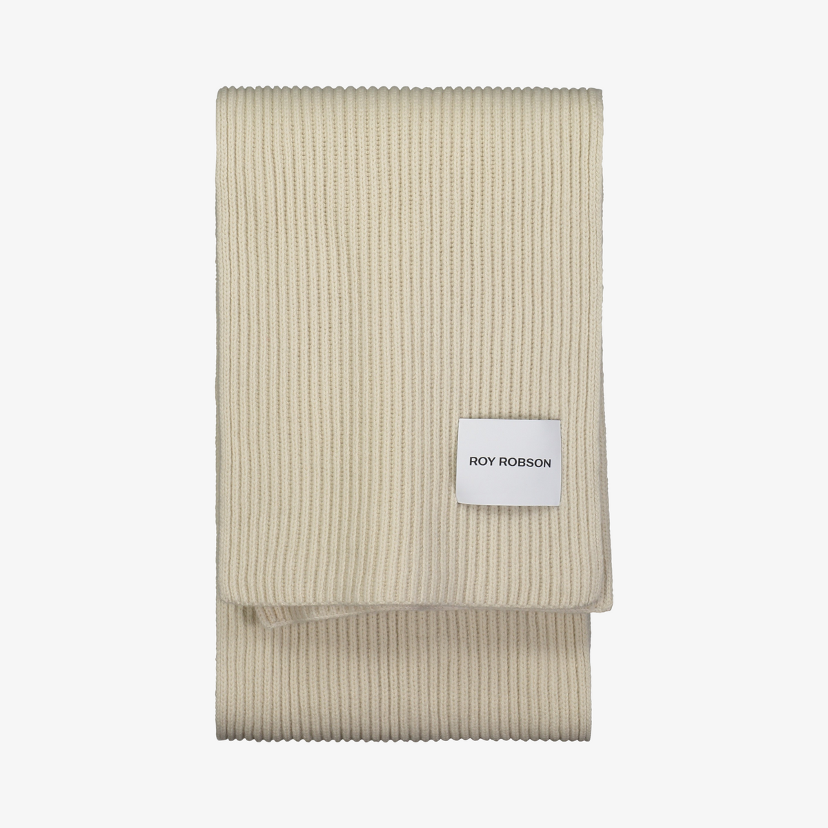 Roy Robson Chunky Rib Knitted Scarf - Off White