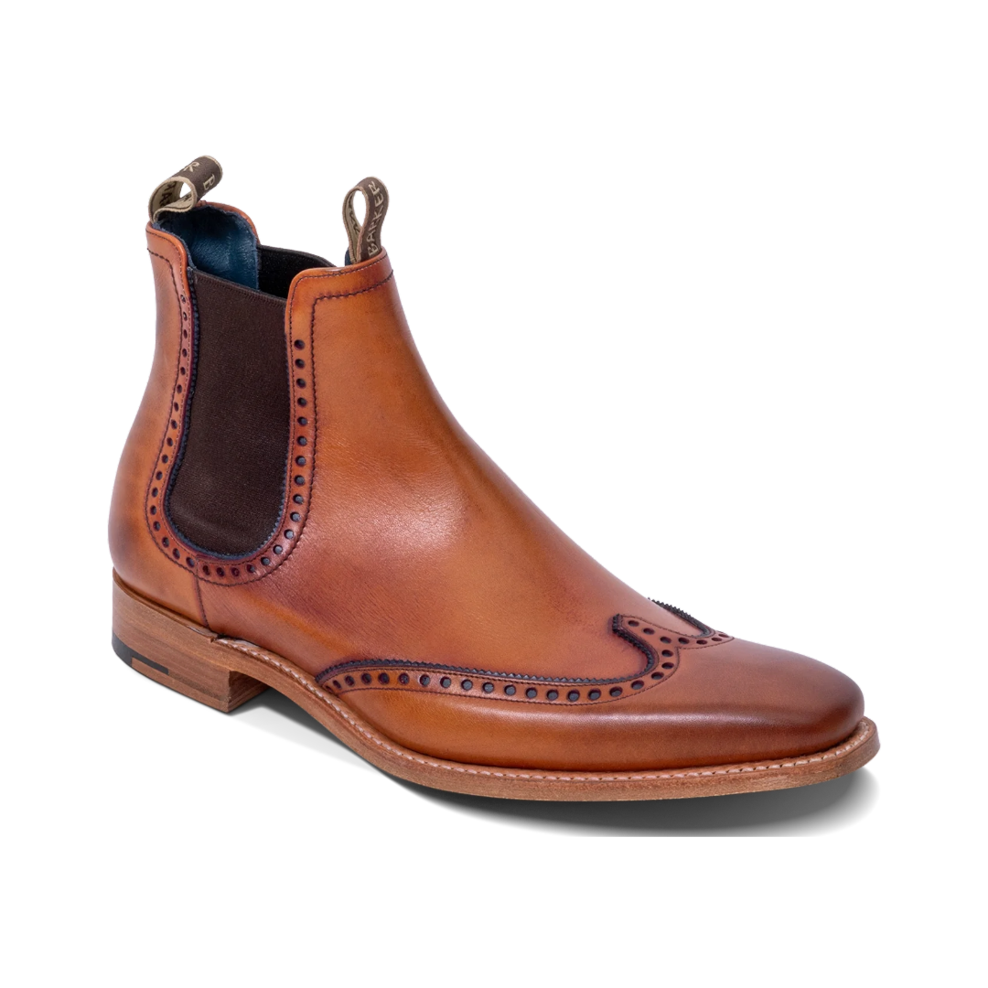 Barker Moreton Chelsea Boots - Rosewood Calf/Navy