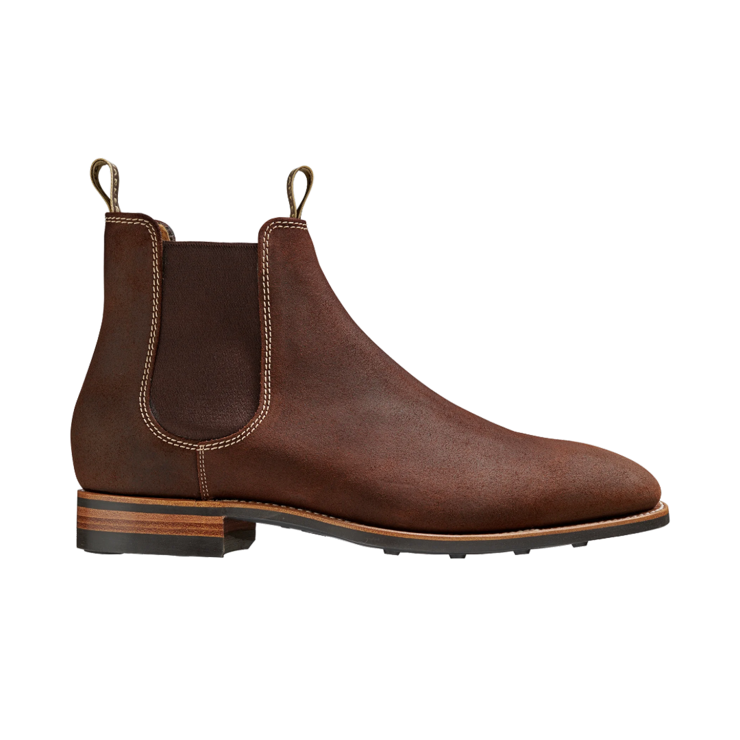 Barker Mansfield Chelsea Boots - Brown Waxy Suede