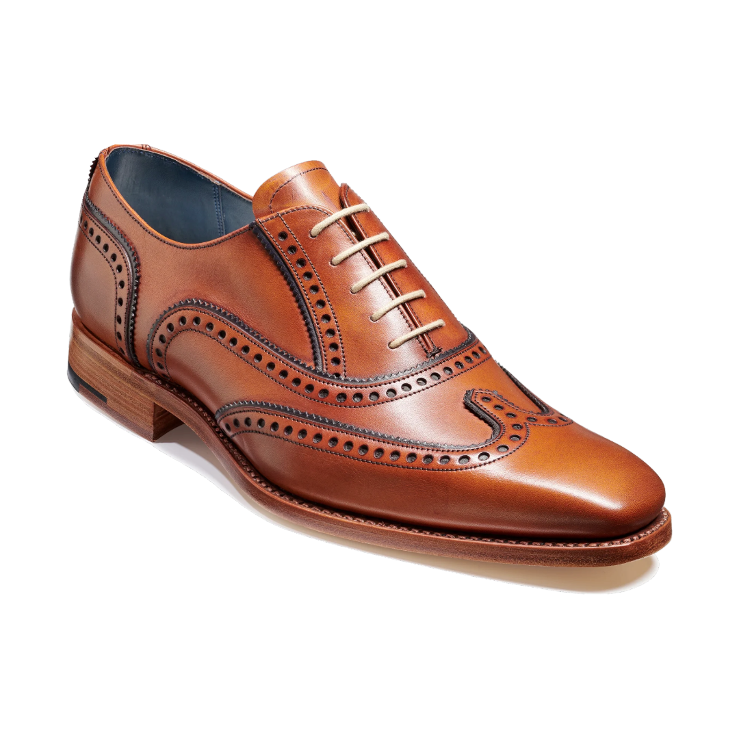 Barker Spencer Shoes - Antique Rosewood/Navy Calf