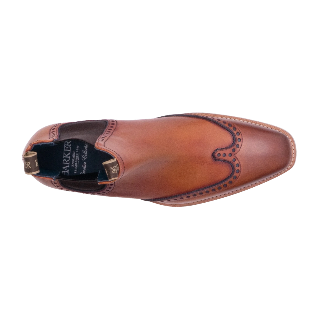 Barker Moreton Chelsea Boots - Rosewood Calf/Navy