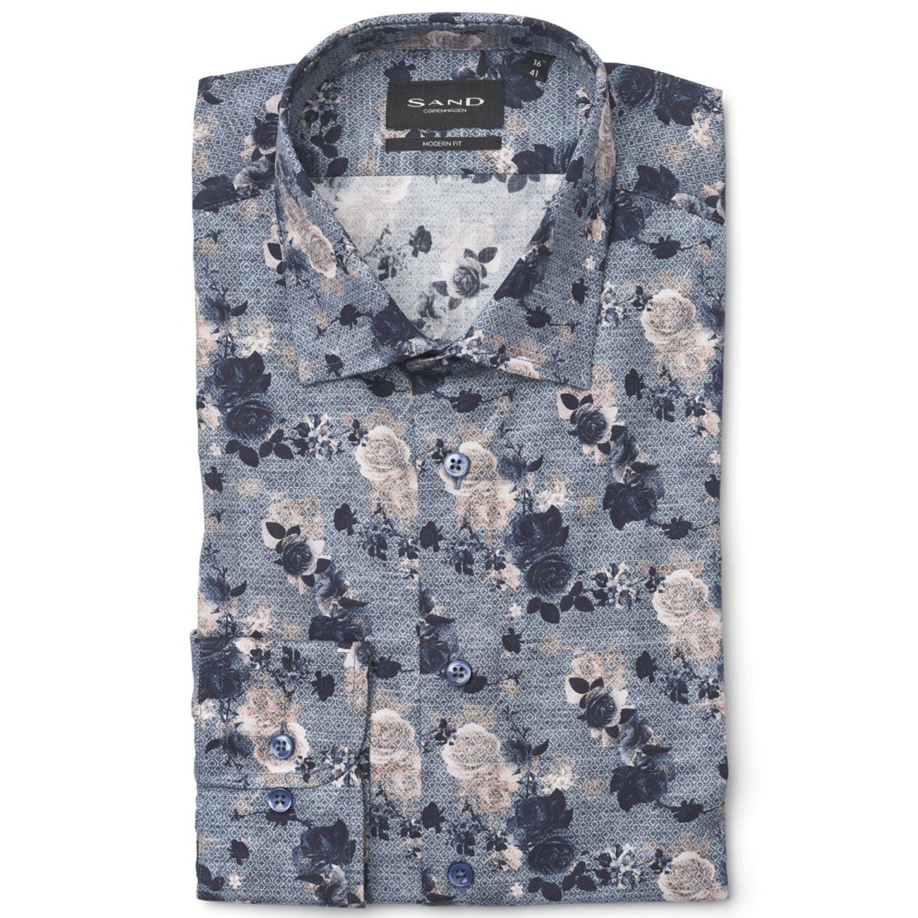 Sand State Print Shirt - Blue