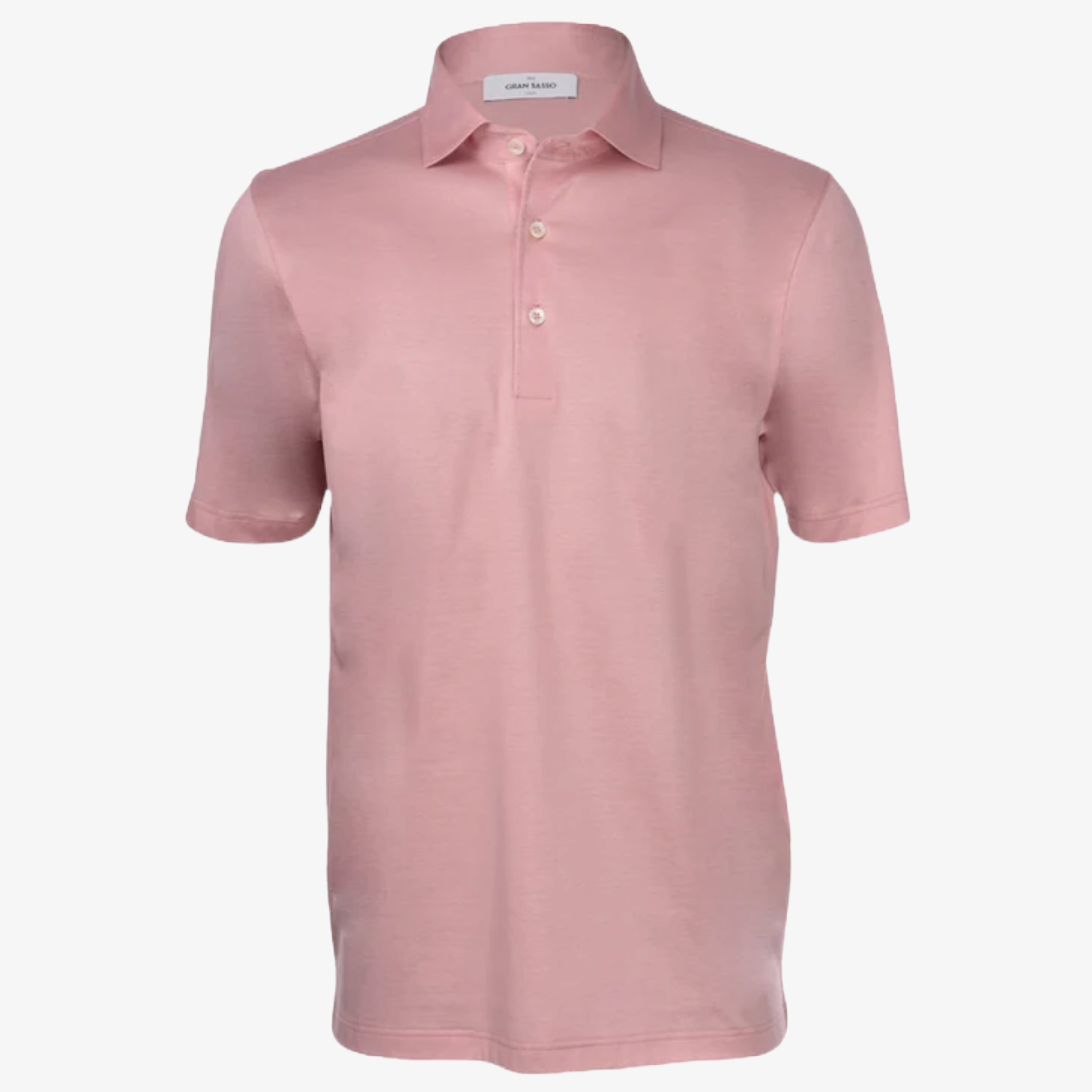 Gran Sasso Mercerised Cotton Polo Shirt - Pink
