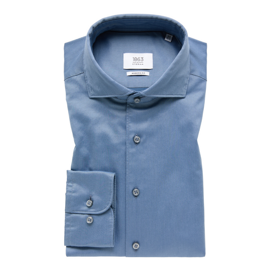 Eterna 1863 Soft Tailored Shirt - Slate Blue