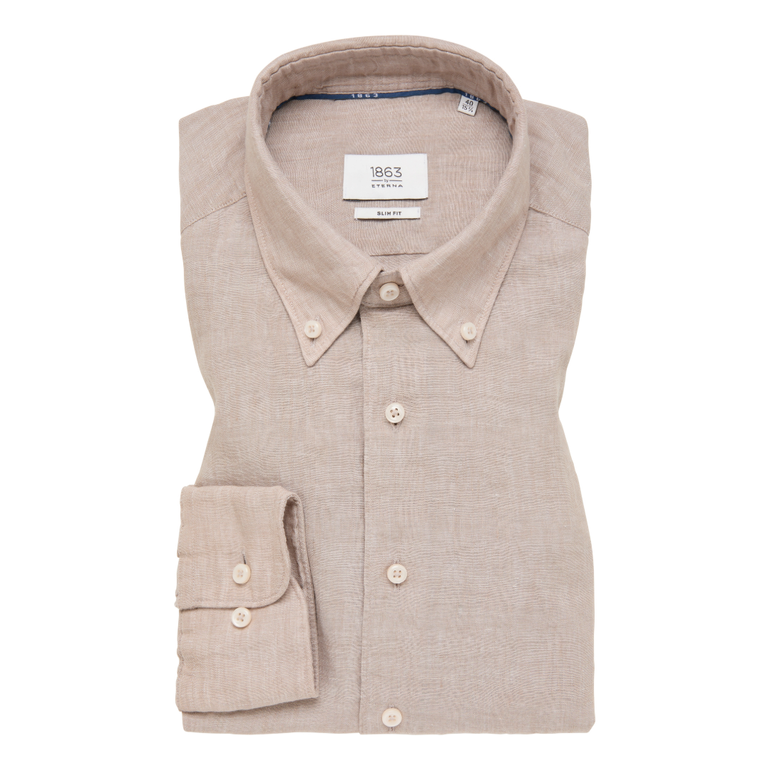 Eterna 1863 Pure Linen Shirt - Beige