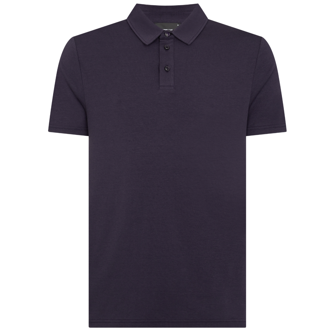Remus Uomo Tencel-Cotton Polo Shirt - Navy