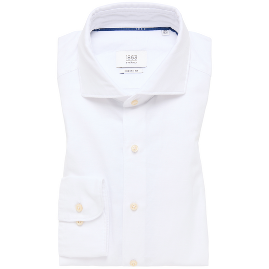 Eterna Regular Fit Linen Shirt - White