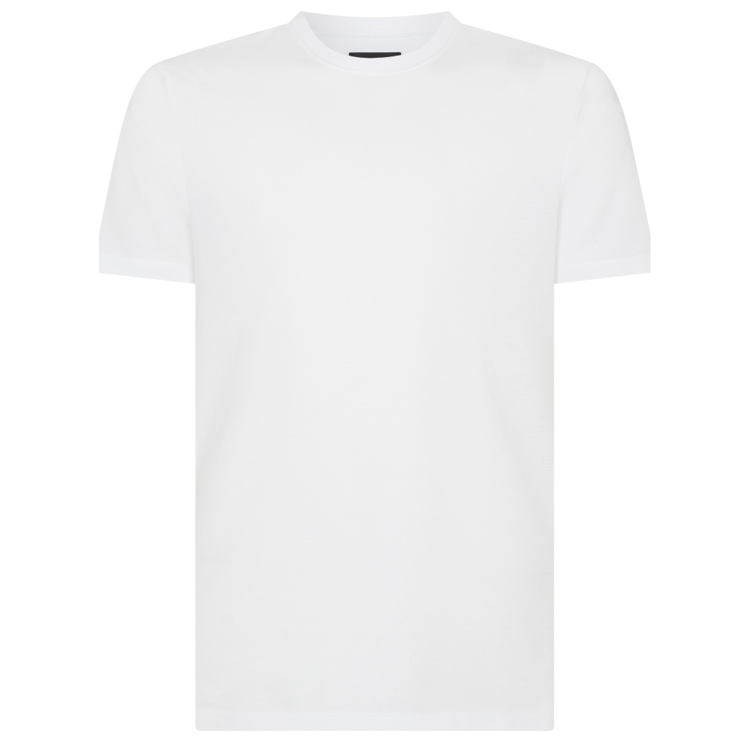 Remus Uomo Textured T Shirt - White