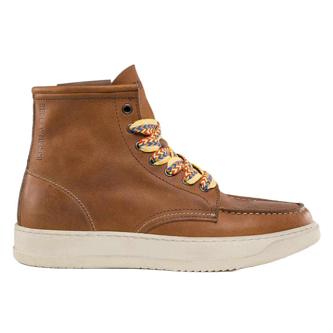 Replay Reload Mid-Cut Leather Boots - Brown