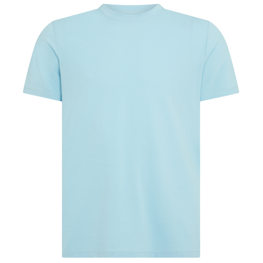 Remus Uomo Textured T Shirt - Light Blue