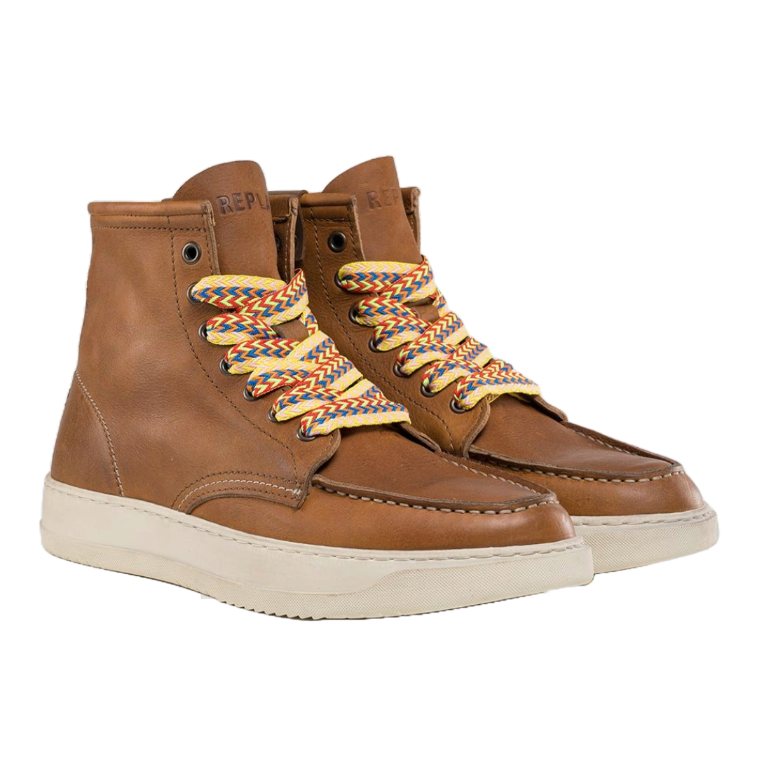 Replay Reload Mid-Cut Leather Boots - Brown
