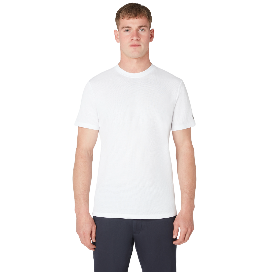 Remus Uomo Textured T Shirt - White
