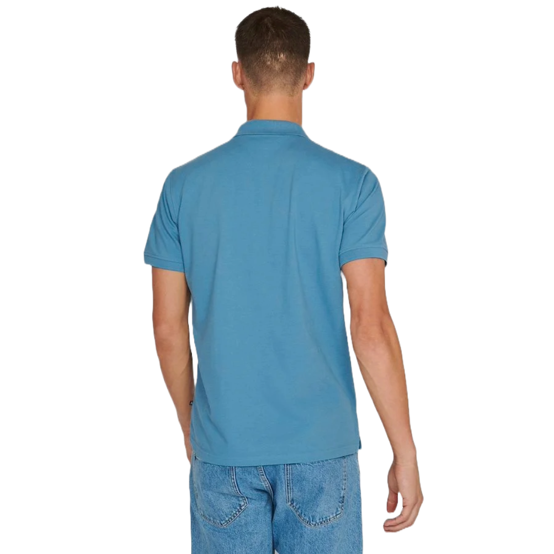 Matinique MApoleo Melange Polo Shirt - Mid Blue