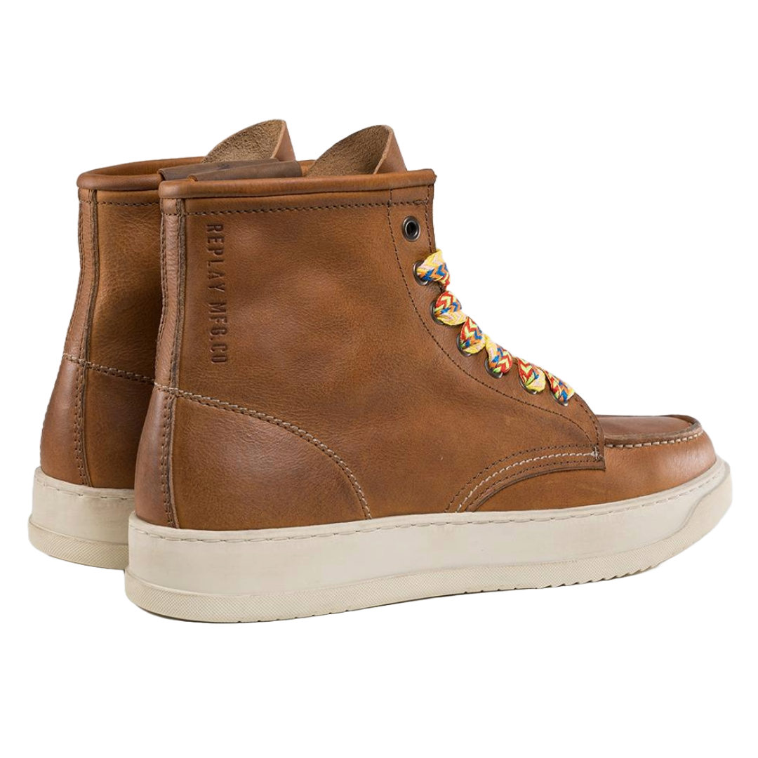 Replay Reload Mid-Cut Leather Boots - Brown