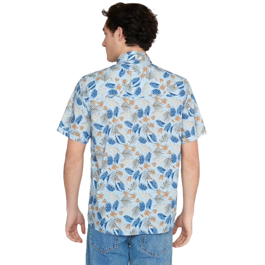 Matinique MAklampo BB Short Sleeve Print Shirt - Blue