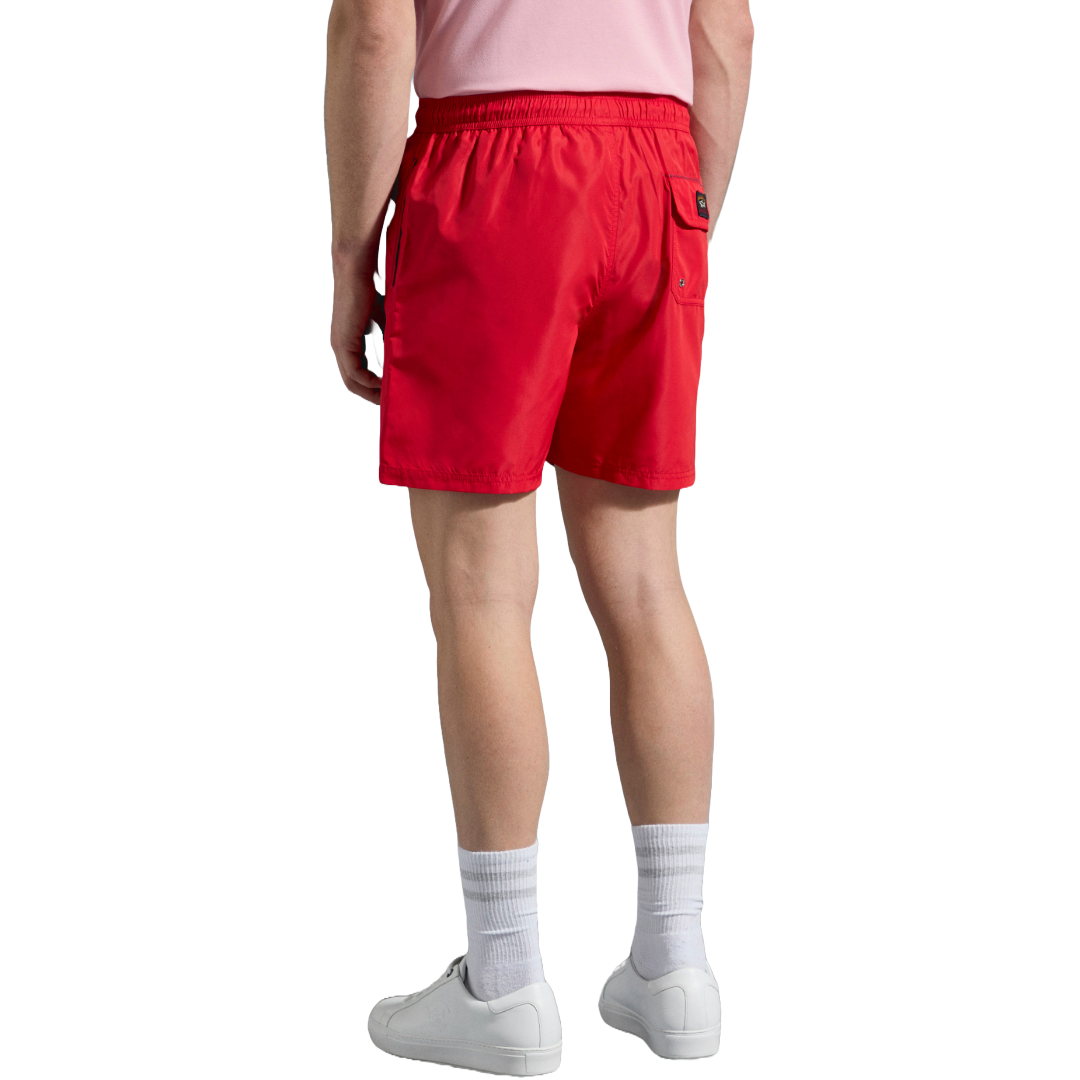 Paul & Shark Logo Swim Shorts - Red