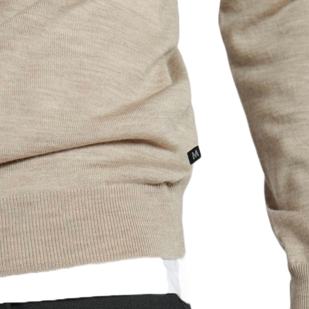 Matinique Margrate Merino Wool Crew Neck Jumper - Beige