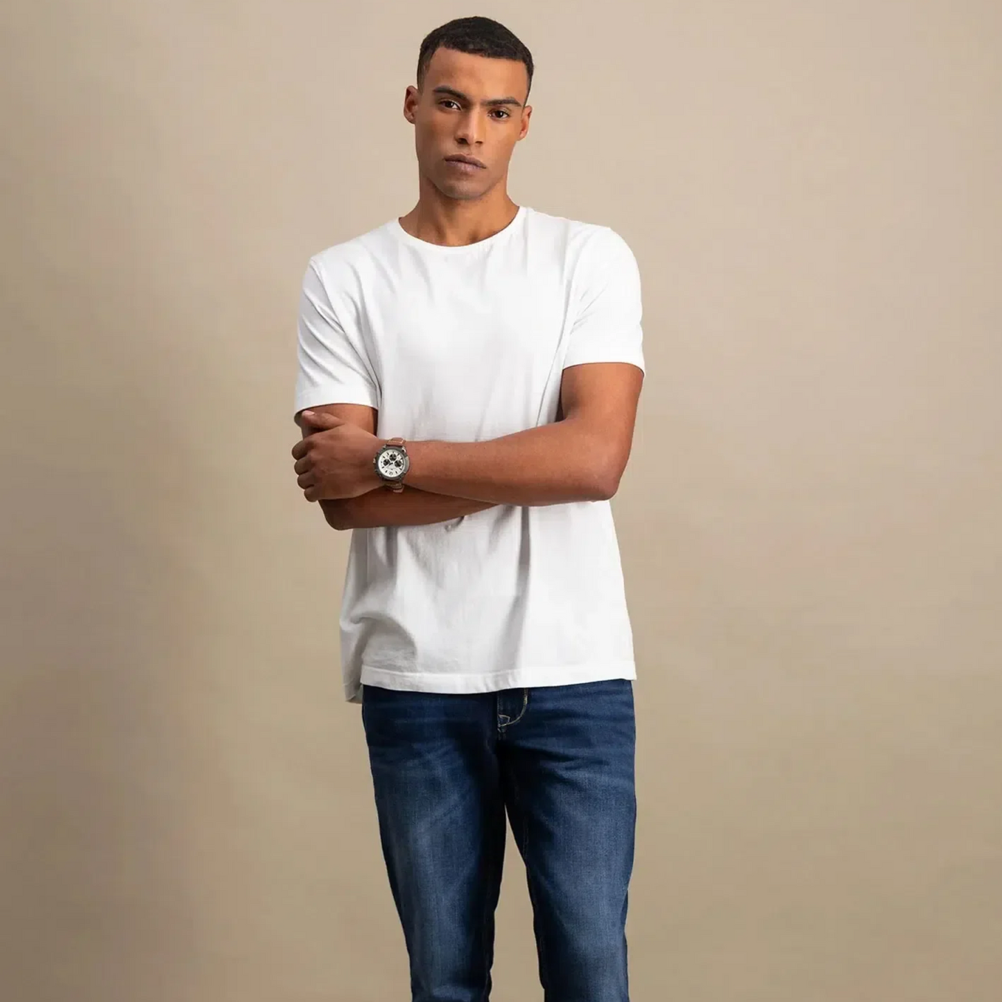 Fynch-Hatton Crew Neck T Shirt - White