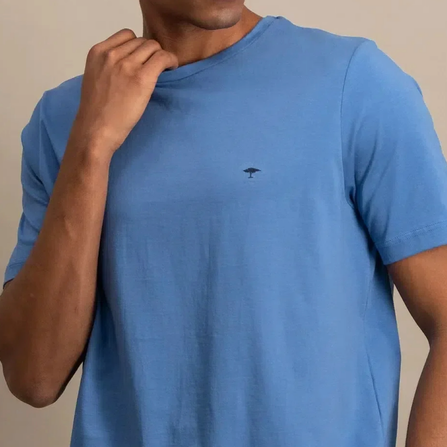 Fynch-Hatton Crew Neck T Shirt - Pacific Blue