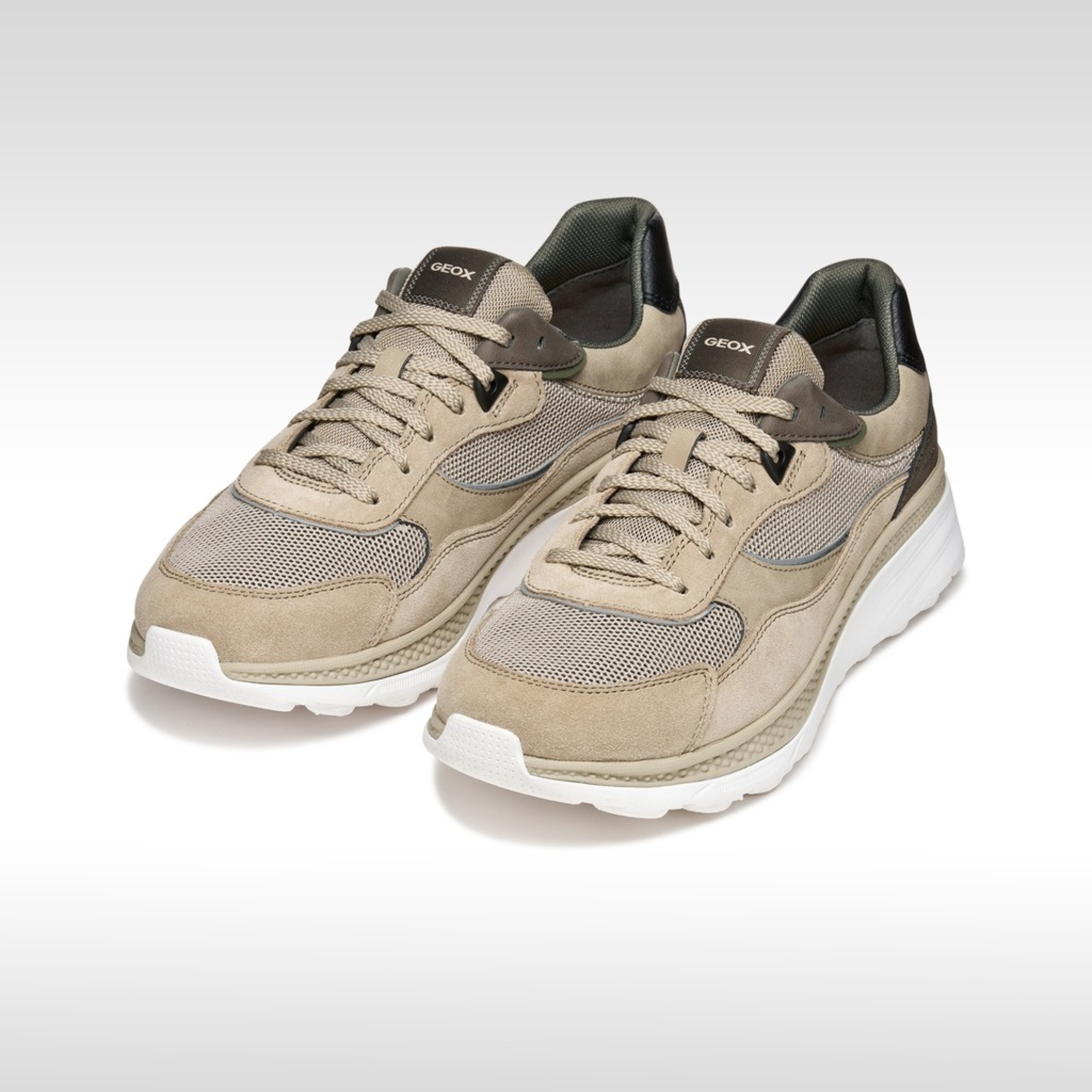 Geox Spherica Actif X1 Low Top Trainers - Sand
