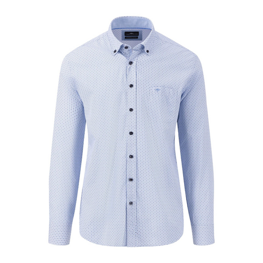 Fynch-Hatton Print Shirt - Light Blue